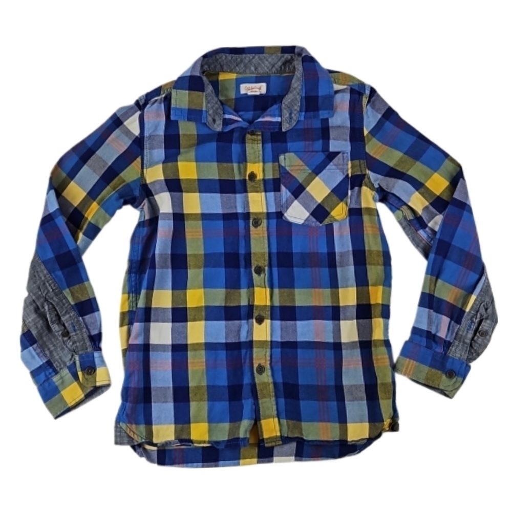 100% Cotton Blue Plaid Longsleeve Shirt